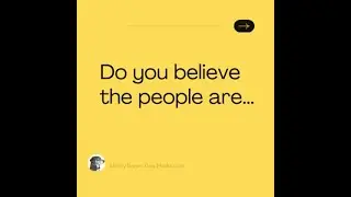 Do you believe the people are