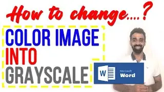 how to change Color image into Grayscale using Microsoft word | Class - 5 | MS tutorial