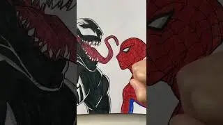 Spider-Man and venom drawing  speed paint