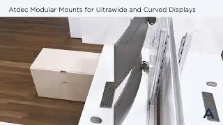 Atdec AWM range of modular mounts for ultrawide and curved displays