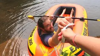We have a BOAT! Will it FLOAT?! Testing it out at the Lake.