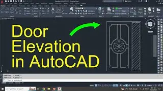 How to draw door elevation in AutoCAD