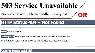 http status 404 - not found : 503 service unavailable error solve