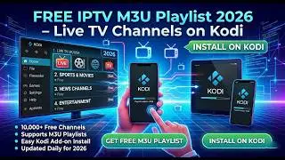 FREE IPTV M3U Playlist 2026 - Live TV Channels on Kodi