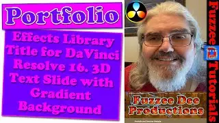 DaVinci Resolve 16 Fusion custom effects library title. 3D Text Slide with Back Ground.