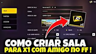 COMO CRIAR SALA NO FREE FIRE PARA TIRAR X1 COM GELO INFINITO ! ATUALIZADO COMO COLOCAR GELO INFINITO