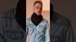Бандана летняя чёрно - красная