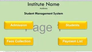 Student Management Software in Excel .