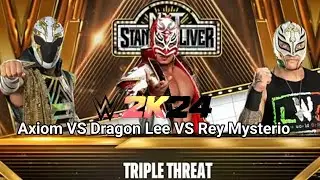 WWE2K24 Gameplay l Luchadors Action! Axiom VS Dragon Lee VS Rey Mysterio