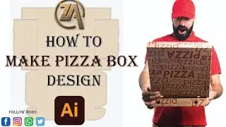 How to Make Pizza Box Design in Adobe Illustrator tutorial | pizza box design