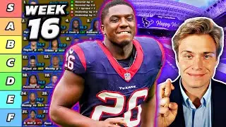 Top 30 Running Back Rankings & Tiers (Week 16)