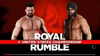 Royal Rumble 2018 - Bobby Roode Vs Jinder Mahal For The US Title - WWE 2K18