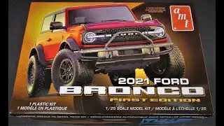FIRST LOOK! ALL NEW TOOLING 2021 Ford Bronco First Edition 1/25 Scale Model Kit Review AMT1343 1343