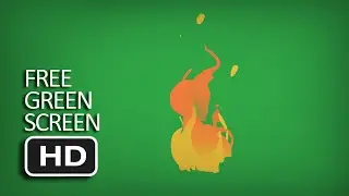 Free Green Screen - Fire Cartoon Loop
