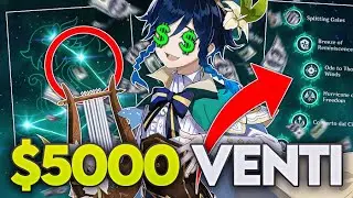 INSANE MAX CONSTELLATION VENTI SUMMONS COST ME $5000?! | Genshin Impact