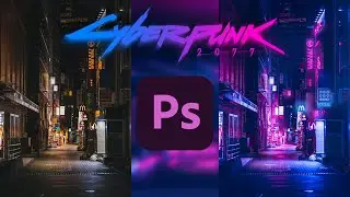 CYBERPUNK Color Effect [ Photoshop Tutorial ] in less than 5 min