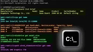 Get All Information About Your PC by Command Prompt (CMD)