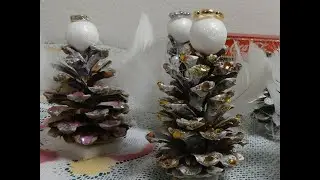 Новогодние/рождественские ангелочки из шишек! Мастер Класс!