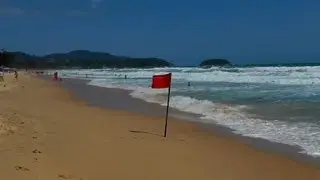Phuket Karon Beach during rain season