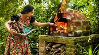 I made teatime snacks & surprising dessert with oven burnt Taro roots | ASMR | Traditional Me