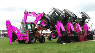 EXCAVATOR JOGET LUCU - EXCAVATOR BACKHOE WARNA WARNI - TRACTOR DANCE LAGU LUCU
