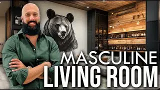 A Masculine Living Room inspired by the Outdoors