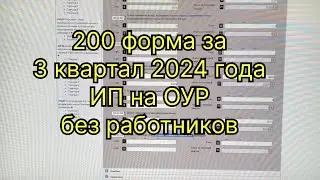 Form 200 for the 3rd quarter of 2024, individual entrepreneur on unemployment insurance without e...