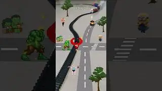 Hulk and miami are fighting near the track and train is approaching fast