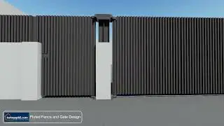 Fluted design for gate and fence, bifold gate, swing gate, sliding gate