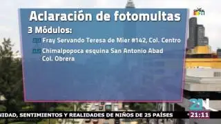 Aclaración de fotomultas en la CDMX