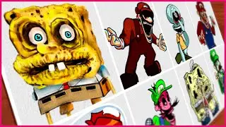 Drawing  Friday Night Funkin | Mistful Crimson Morning | Mario's Madness | Squidward, Spongebob Ipad