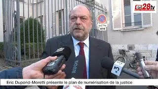 Eric Dupond-Moretti présente le projet de numérisation de la justice