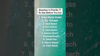 📍Best Beaches In Florida 😍 
