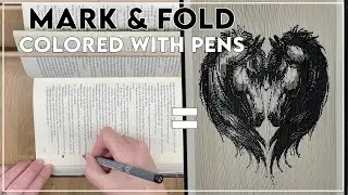 Mark&Fold / Book folding / Two-Tone Shadow/ Table Style / Numerical Pattern / Colour with pen / 180°