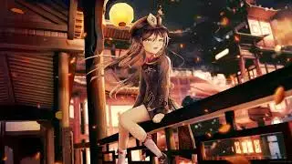Hu Tao Sitting on The Fence Genshin Impact Live Wallpaper