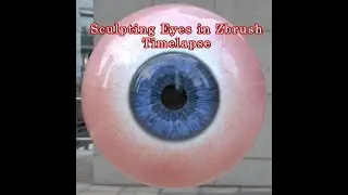 Sculpting Eyes in Zbrush timelapse
