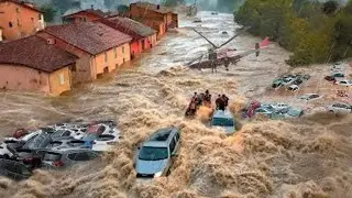 OMG 🚨 Mass evacuation to the USA! Historic flooding in Connecticut sweeps away cars, homes