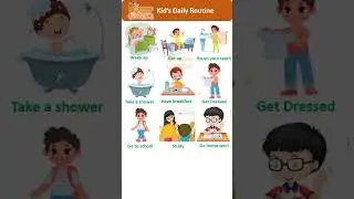 Kid's Daily Routine #5minutesenglish #englishgrammar #vocabulary