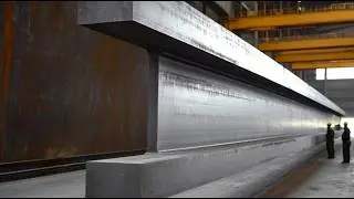 Inside Heavy Industry Manufacturing Plants. How Large Steel Beam Is Made