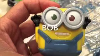 Macdonald happy meal minions- juguetes de la cajita Feliz de macdonald - refeição feliz