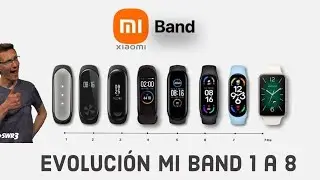 Evolution of the Xiaomi Mi Band. From Mi Band 1 to Mi Band 8.