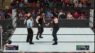 WWE 2K18 Kicking the ref....