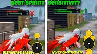 PUBG MOBILE PERFECT SPRINT SENSITIVITY 💯 | Joystick Ultra Fast Speed - Fix Joystick Glitch 🔥