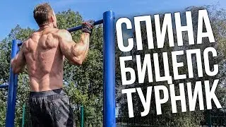 КАЧ НА ТУРНИКЕ! СПИНА И БИЦЕПС! 💪