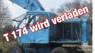 T 174 Bagger wird verladen ( Die Jungs lassen sich was einfallen )