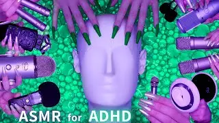 ASMR for ADHD 💚Changing Triggers Every Few Seconds😴 Scratching , Tapping , Massage & More No Talking