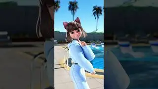 Warming up before swimming😽수영 전 준비운동😽 #lechat #tiktok #dance #shorts