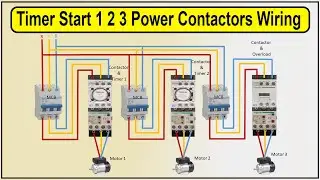 How To Make Timer Start 1 2 3 Power Contactors Wiring Diagram | timer contactor wiring diagram
