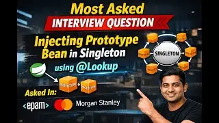 Java Spring Boot Interview Question | Inject Prototype Bean into Singleton using @Lookup