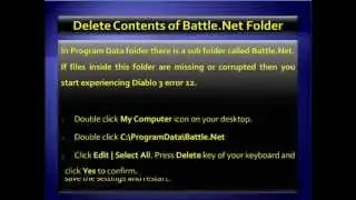 Fix Diablo 3 Error 12